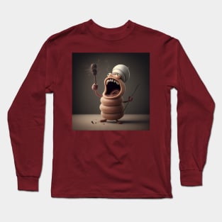 Worm Chef Screams at Line Cooks Long Sleeve T-Shirt